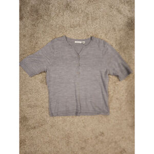 Women's Luxe by Designers Originals Gray Short Sleeve Tee XL